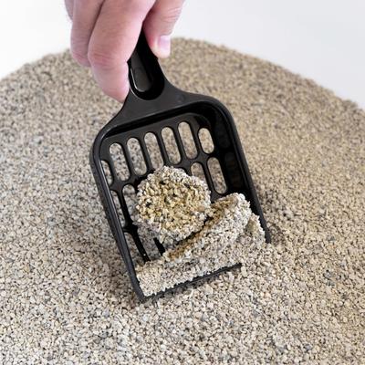 Show full view: IRIS Large High-Back Open Top Cat Litter Pan with Scatter Shield & Scoop, White slide 9 of 10