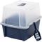 Show in main carousel: IRIS Large Hooded Litter Box with Scoop & Removable Grate, Navy slide 1 of 7