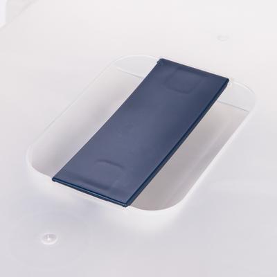 Show full view: IRIS Large Hooded Litter Box with Scoop & Removable Grate, Navy slide 5 of 7