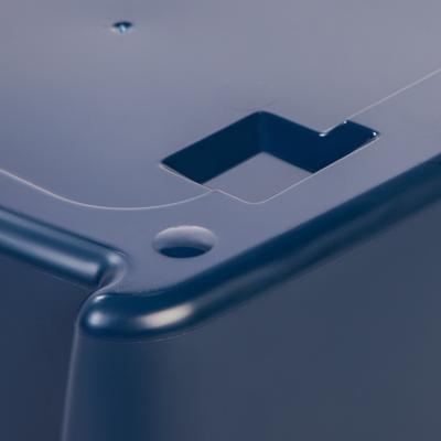 Show full view: IRIS Large Hooded Litter Box with Scoop & Removable Grate, Navy slide 6 of 7