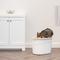 Show in main carousel: IRIS Large Round Top Entry Cat Litter Box & Scoop, White/Beige slide 3 of 9