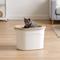 Show in main carousel: IRIS Large Round Top Entry Cat Litter Box & Scoop, White/Beige slide 4 of 9