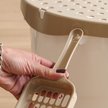 Show in main carousel: IRIS Large Round Top Entry Cat Litter Box & Scoop, White/Beige slide 7 of 9