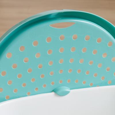 Show full view: IRIS Large Round Top Entry Cat Litter Box & Scoop, White/Green slide 6 of 9