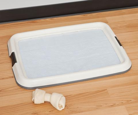 Show full view: IRIS Non-skid Dog Plastic Training Pad Holder, Gray, Medium slide 5 of 10