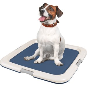 IRIS Non-skid Dog Plastic Training Pad Holder, Navy, Large