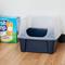 Show in main carousel: IRIS Open Top Cat Litter Box with Scatter Shield, Navy, Large slide 4 of 13