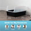 Show in main carousel: IRIS Open Top Cat Litter Box with Scatter Shield, XX-Large, Black slide 6 of 10