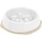 Show in main carousel: IRIS Slow Feeder with Raised Bumps & Non-Slip Rubber Dog & Cat Bowl, Short Snouted, White/Beige, 2-cup slide 1 of 8