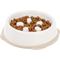 Show in main carousel: IRIS Slow Feeder with Raised Bumps & Non-Slip Rubber Dog & Cat Bowl, Short Snouted, White/Beige, 2-cup slide 5 of 8
