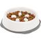 Show in main carousel: IRIS Slow Feeder with Raised Bumps & Non-Slip Rubber Dog & Cat Bowl, Short Snouted, White/Gray, 2-cup slide 6 of 9