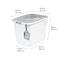 Show in main carousel: IRIS Square Top Entry Cat Litter Box with Scoop, Large, White slide 6 of 12
