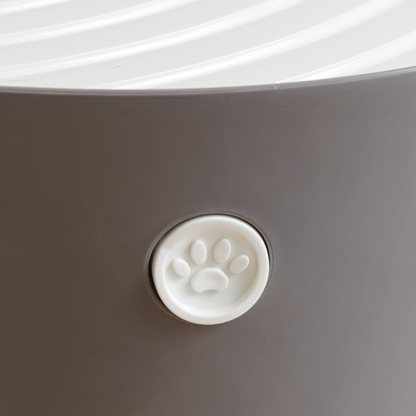 Show full view: IRIS Top Entry Cat Litter Box with Scoop, Gray/White, Large slide 6 of 10