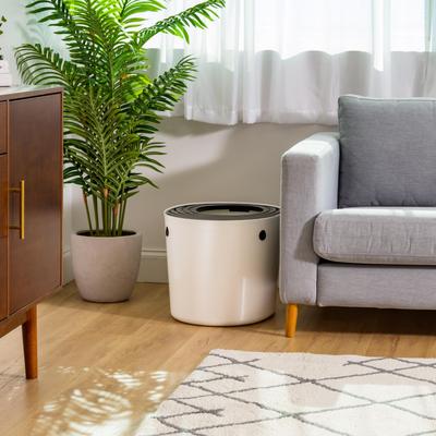 Show full view: IRIS Top Entry Cat Litter Box with Scoop, White/Black, Large slide 5 of 12