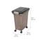 Show in main carousel: IRIS WeatherPro Airtight Attachable Wheels Dog, Cat & Bird Food Storage Container, Smoke/Black, 22-lb/28-qt slide 3 of 11