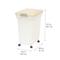 Show in main carousel: IRIS WeatherPro Airtight Attachable Wheels Dog, Cat & Bird Food Storage Container, Clear/Almond, 45-lb slide 3 of 11