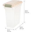 Show in main carousel: IRIS WeatherPro Airtight, Dog, Cat, Bird & Small-Pet Food Storage Container, Almond & Clear, 12.5-lbs/15-qt slide 3 of 11