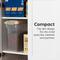 Show in main carousel: IRIS WeatherPro Airtight Attachable Wheels Dog, Cat & Bird Food Storage Container, Clear/Almond, 12.5-lbs/15-qt slide 7 of 11