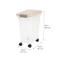 Show in main carousel: IRIS WeatherPro Airtight Attachable Wheels Dog, Cat & Bird Food Storage Container, Clear/Almond, 22-lbs/28-qt slide 4 of 12