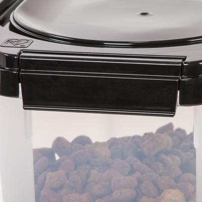 Show full view: IRIS WeatherPro Airtight Dog, Cat & Bird Food Storage Container, Clear & Black, 6-lb slide 6 of 11