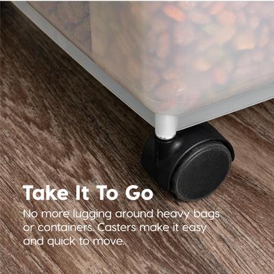 Show full view: IRIS WeatherPro Airtight Dog, Cat & Bird Food Storage Container, Clear/Gray, Large slide 4 of 10