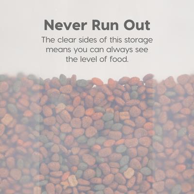 Show full view: IRIS WeatherPro Airtight Dog, Cat & Bird Food Storage Container, Clear/Gray, Large slide 5 of 10