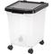 Show in main carousel: IRIS WeatherPro Airtight Dog, Cat & Bird Food Storage Container, Clear/Black, 25-lb slide 1 of 8