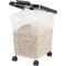 Show in main carousel: IRIS WeatherPro Airtight Dog, Cat & Bird Food Storage Container, Clear/Black, 25-lb slide 3 of 8