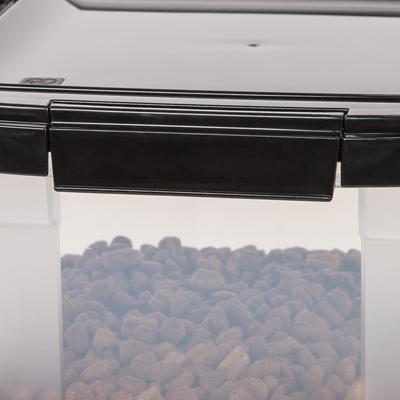 Show full view: IRIS WeatherPro Airtight Dog, Cat & Bird Food Storage Container, Clear/Black, 25-lb slide 4 of 8