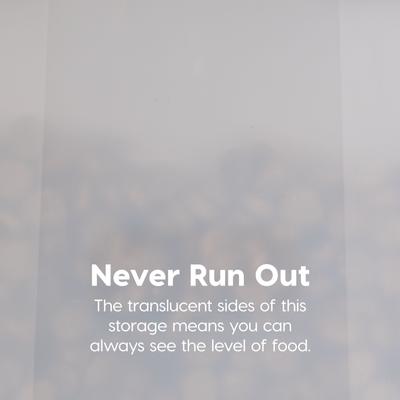 Show full view: IRIS WeatherPro Airtight Attachable Wheels Dog, Cat & Bird Food Storage Container, Pearl/Almond, 58-lb slide 7 of 10