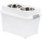 Show in main carousel: IRIS WeatherPro Airtight Elevated Pet Feeder with Food Storage Container & Bowls in Lid, White, 8-cup, 1 slide 1 of 13