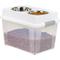 Show in main carousel: IRIS WeatherPro Airtight Elevated Pet Feeder with Food Storage Container & Bowls in Lid, White, 8-cup, 1 slide 3 of 13