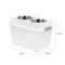 Show in main carousel: IRIS WeatherPro Airtight Elevated Pet Feeder with Food Storage Container & Bowls in Lid, White, 8-cup, 1 slide 6 of 13