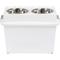 Show in main carousel: IRIS WeatherPro Airtight Elevated Pet Feeder with Food Storage Container & Bowls in Lid, White, 8-cup, 1 slide 10 of 13