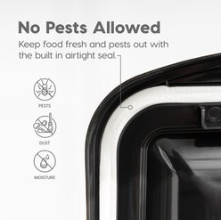 IRIS WeatherPro Airtight Dog, Cat & Bird Food Storage Container, Clear & Black, Large slide 2 of 9