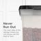 Show in main carousel: IRIS WeatherPro Airtight Dog, Cat & Bird Food Storage Container, Clear & Black, Large slide 3 of 11