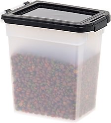 IRIS WeatherPro Airtight Food Storage Container, Clear/Black, Medium