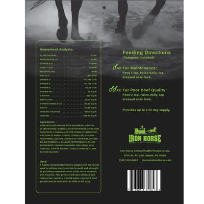 Show full view: Iron Horse Hoof-N-Sole Powder Horse Supplement, 5-lb bag slide 4 of 5