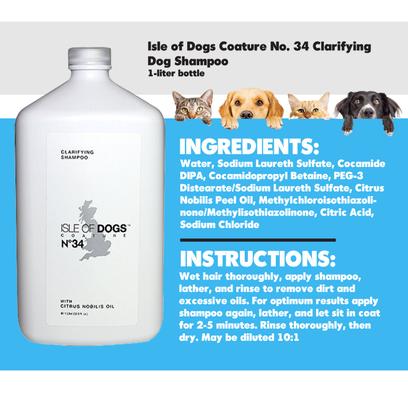 Show full view: Isle of Dogs Coature No. 34 Clarifying Dog Shampoo, 1-L bottle slide 3 of 3