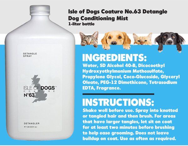 Show full view: Isle of Dogs Coature No.63 Detangle Dog Conditioning Mist, 1-L bottle slide 2 of 3