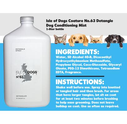 Show full view: Isle of Dogs Coature No.63 Detangle Dog Conditioning Mist, 1-L bottle slide 3 of 4