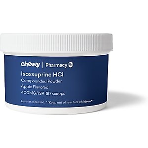 Isoxsuprine HCl Compounded Powder Apple Flavored for Horses, 400-mg/TSP, 60 scoops