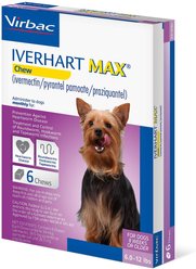 Iverhart Max Chew for Dogs, 6-12 lbs, (Purple Box), 6 Chews (6-mos. supply)