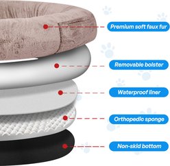 IVY&LANE Human Sized Giant Bean Bag Orthopedic Bolster Dog Bed, Camel slide 2 of 6