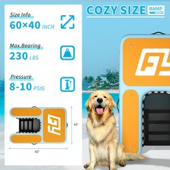IVY&LANE Inflatable Carry Bag Dog Water Ramp, Orange slide 2 of 7