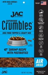 JAC Pet Nutrition Air-Dried Shrimp Superfood Crumbles Dog Food Topper, 7-oz pouch slide 1 of 2