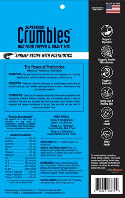 Show full view: JAC Pet Nutrition Air-Dried Shrimp Superfood Crumbles Dog Food Topper, 7-oz pouch slide 3 of 4
