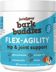 Jack & Pup Bark Buddies Flex-Agility Hip & Joint Dog Supplement, 60 count