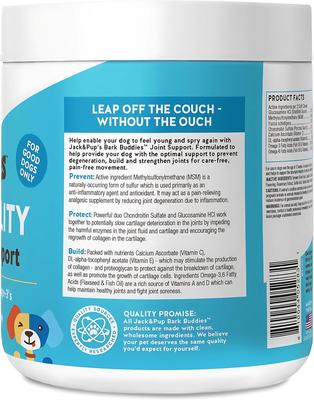 Show full view: Jack & Pup Bark Buddies Flex-Agility Hip & Joint Dog Supplement, 60 count slide 5 of 8
