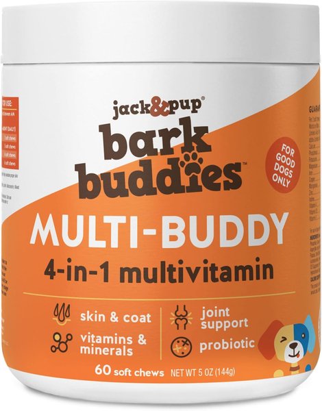 Jack & Pup Bark Buddies Multi-Buddy Dog Supplement, 60 count